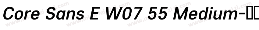 Core Sans E W07 55 Medium字体转换
